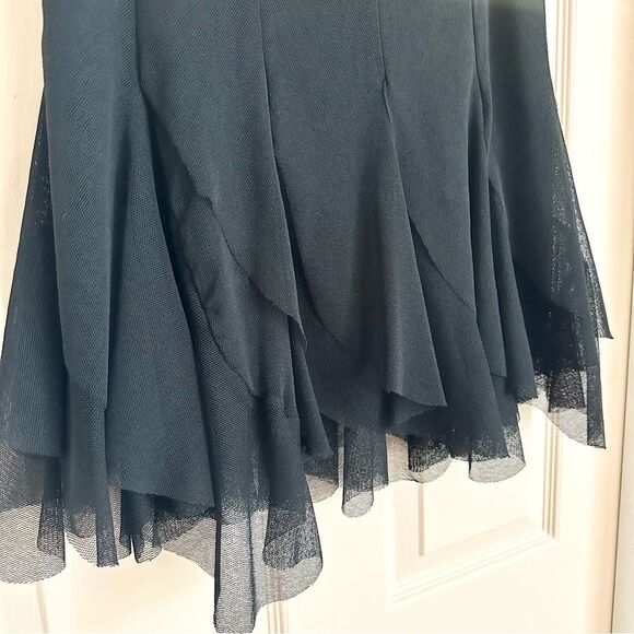 Black mesh layered Casadei skirt - Picture 2 of 4